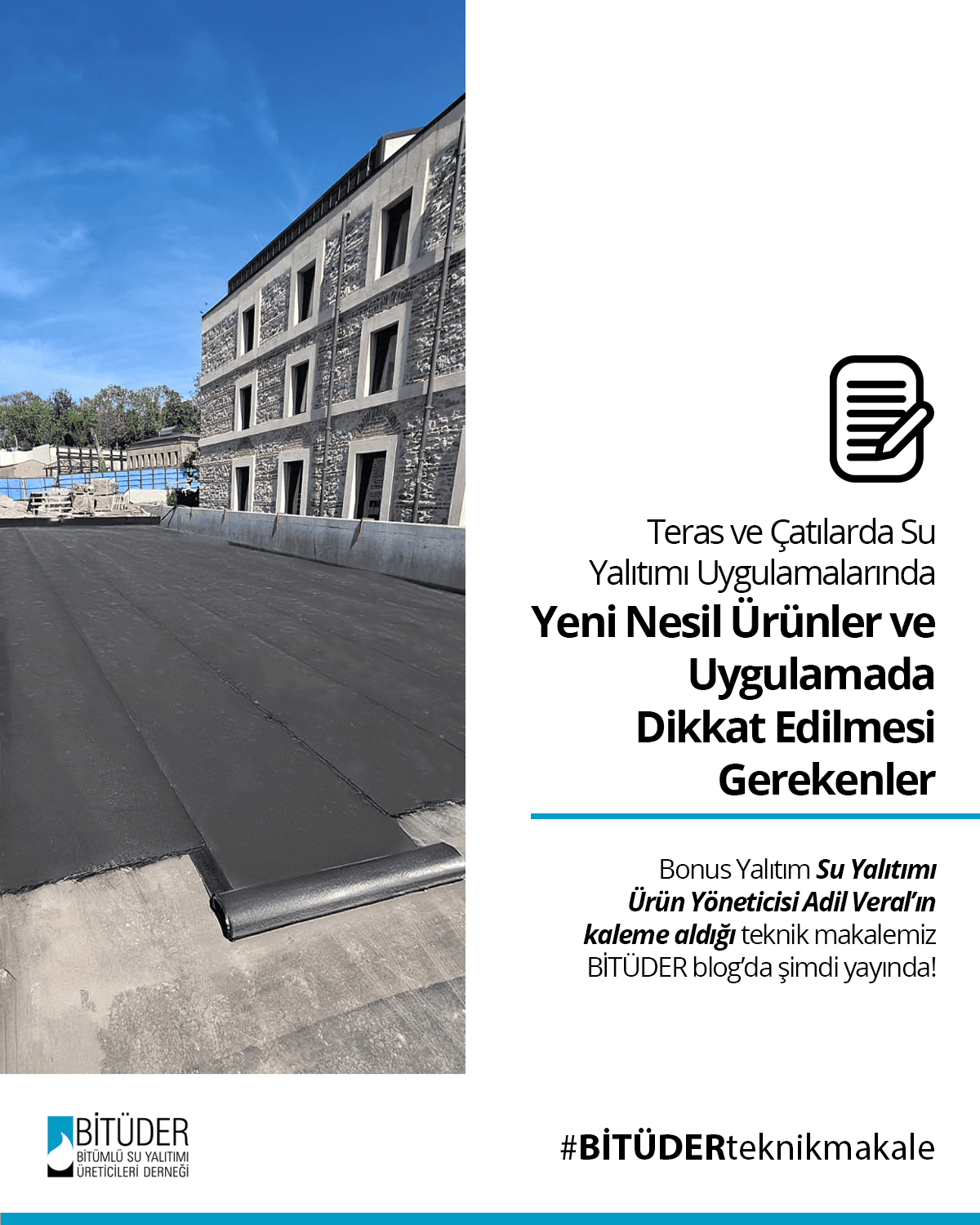 Teras ve atlarda Su Yaltm Uygulamalarnda Yeni Nesil rnler ve Uygulamada Dikkat Edilmesi Gerekenler